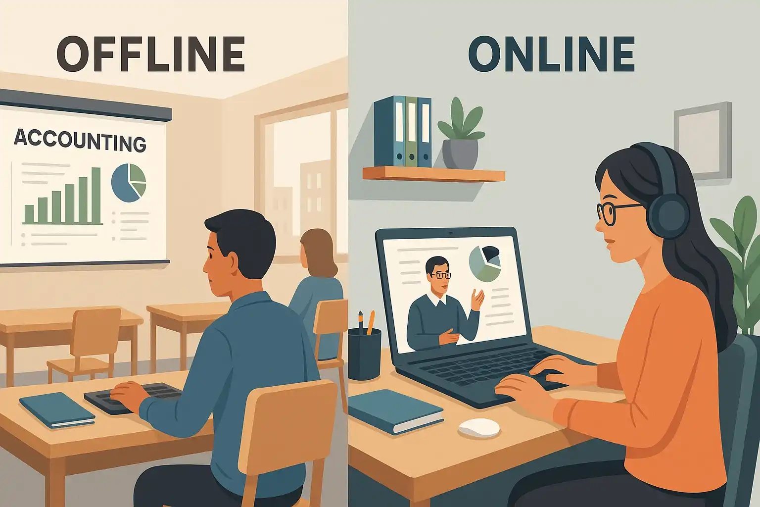 Offline vs Online Accounting Courses RB Perfect