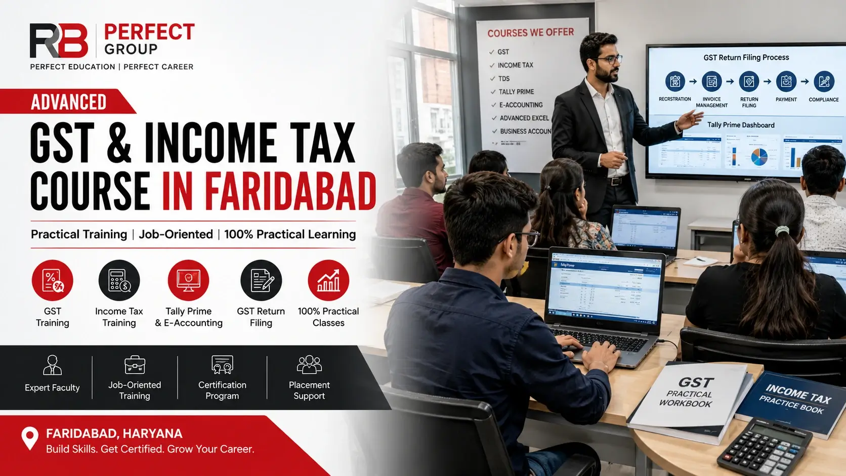 GST and income tax course in Faridabad