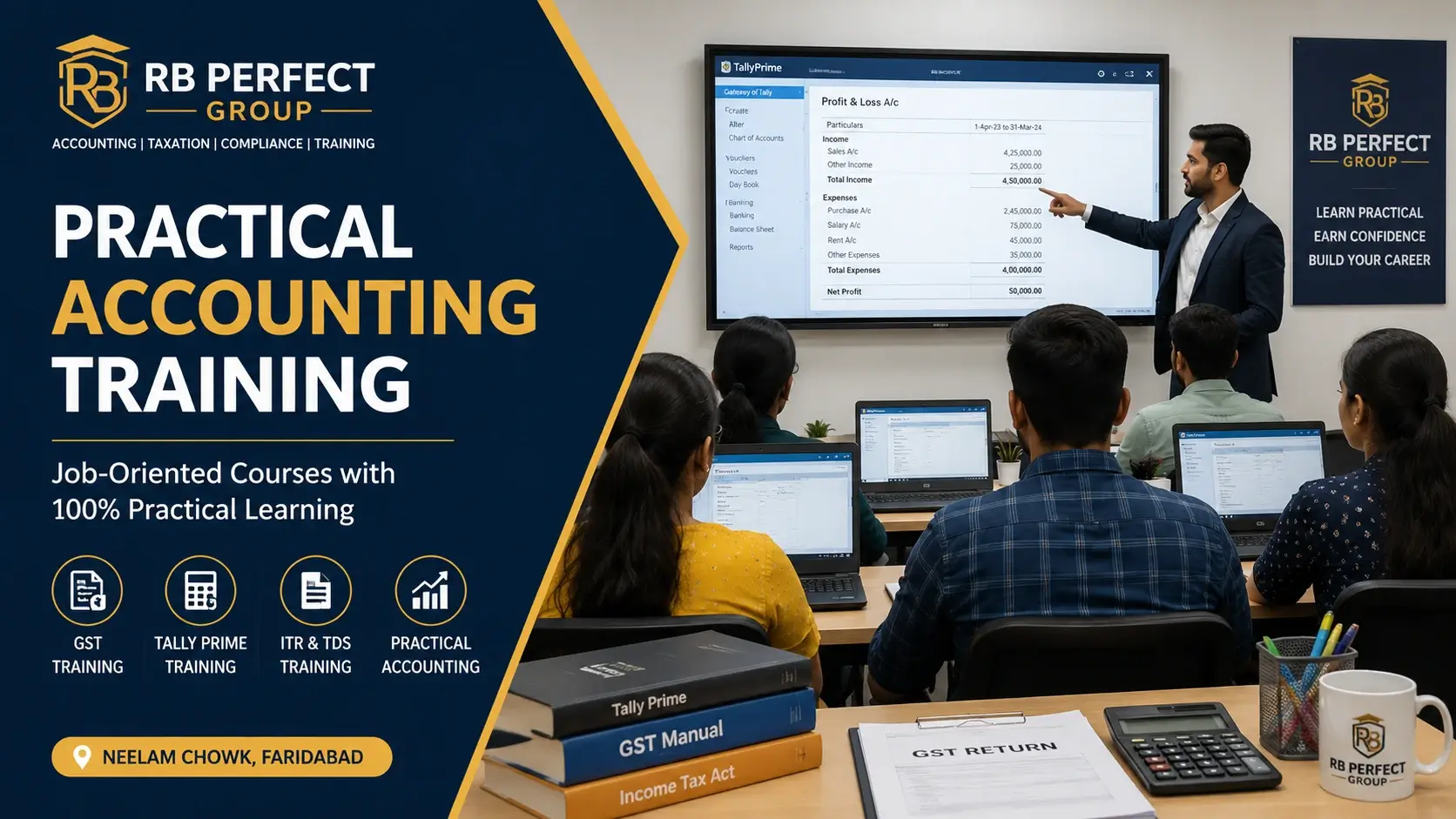 Practical accounting course Faridabad
